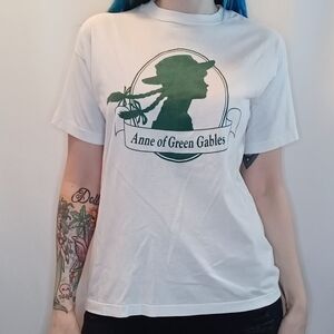90s Vintage Anne Of Green Gable Portrait Silouete T-shirt.